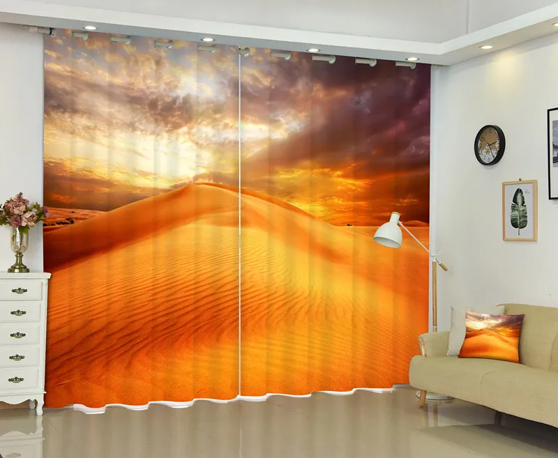 

3D Desert Window Curtain Customized Size