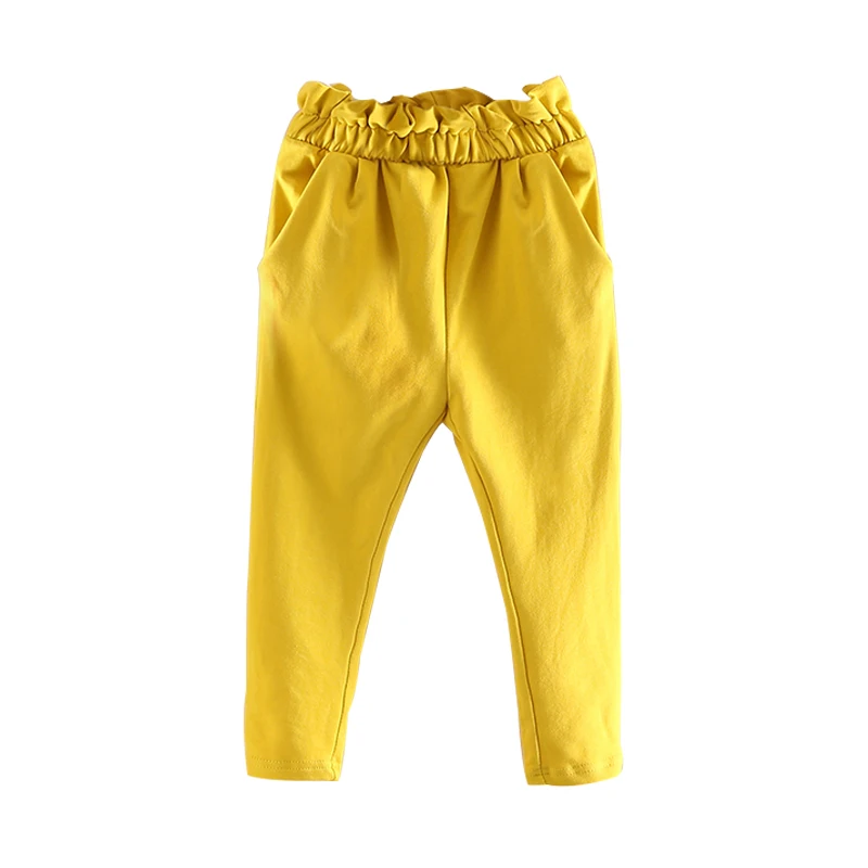 Бренд 2017 года сезон осень зима длинные штаны для маленьких девочек с высокой