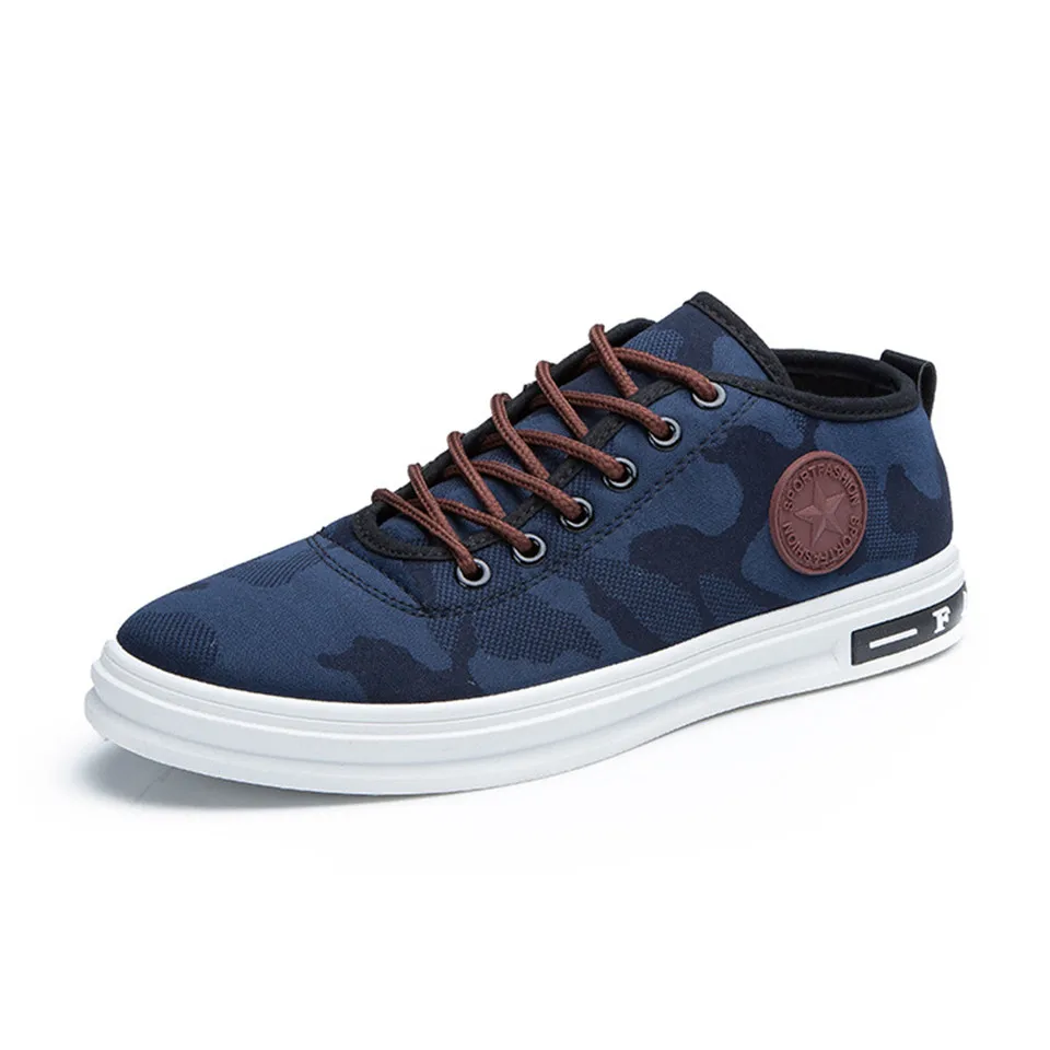 Камуфляжная парусиновая обувь для мужчин модная трендовая комфортная Мужская