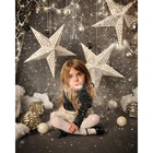 Виниловый фон для фотосъемки Снежинка Рождественская звезда компьютерная печатная Детская фотография фоны для фотостудии F-2213