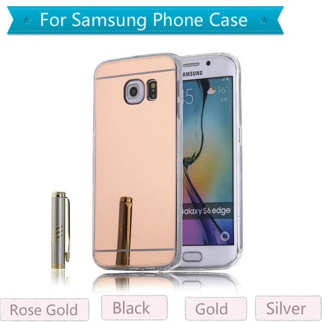 Fundas для samsung S9 S 9 S8 Plus S7 S6 edge S5 зеркальный чехол телефона TPU силиконовая задняя