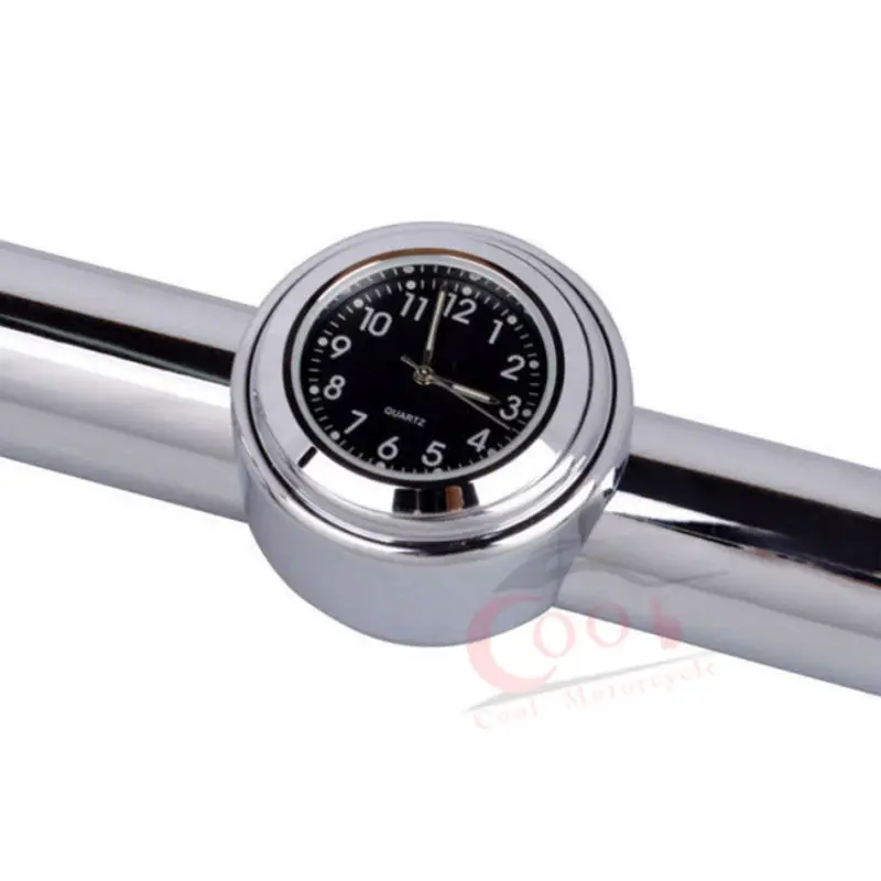 Часы наручные хромированные с креплением на руль мотоцикла 7/8 дюйма|handlebar bike|handlebar