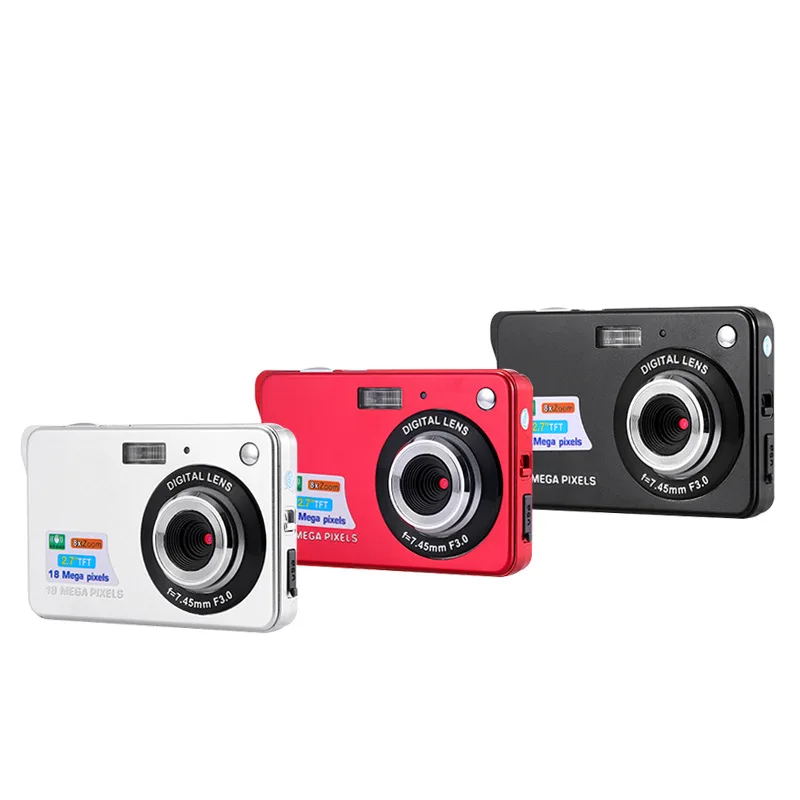 CDC3 2 7 дюймовая цифровая камера TFT HD экран 18MP 8x Zoom видеокамера Smile Capture мини Anti shake