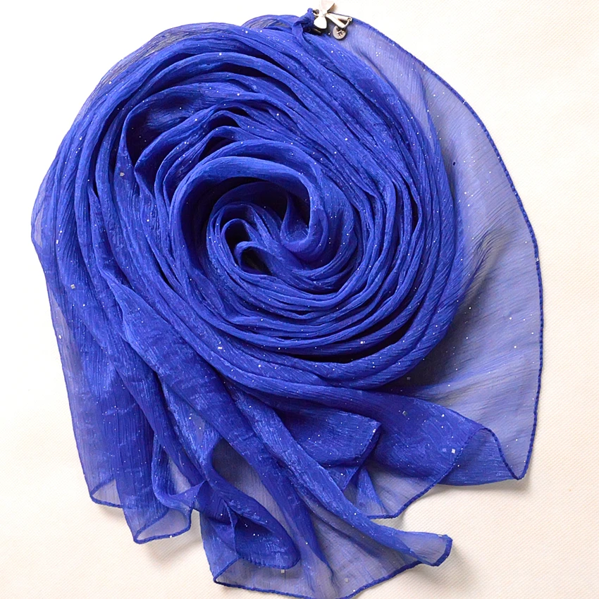 Женский шелковый шарф с подвеской большие размеры 180x75 см |