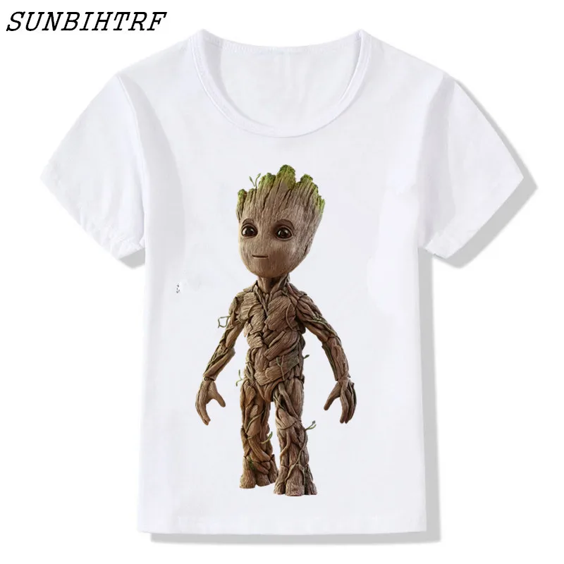 Стражи Галактики 2 детей футболка аниме детские поп Грут Лето Забавный I Am groot