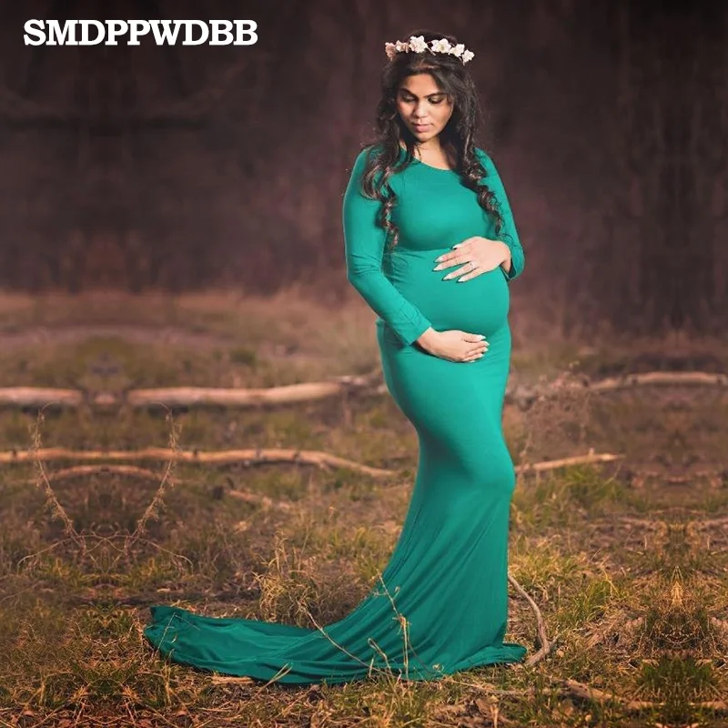 SMDPPWDBB платья для беременных реквизит для фотосъемки элегантное платье макси фотосессия для беременных женщин длинный рукав средней длины