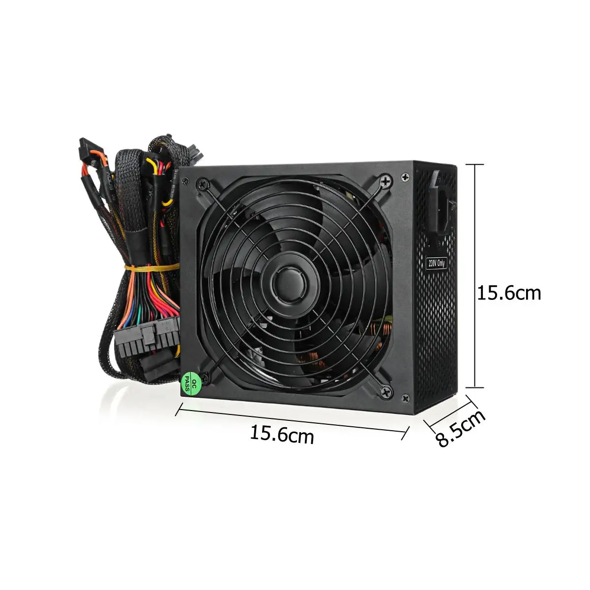 1500 Вт ПК Питание для компьютера активный PFC компьютер PC PSU 24Pin SATA светодиодный вентилятор охлаждения 80 Plus