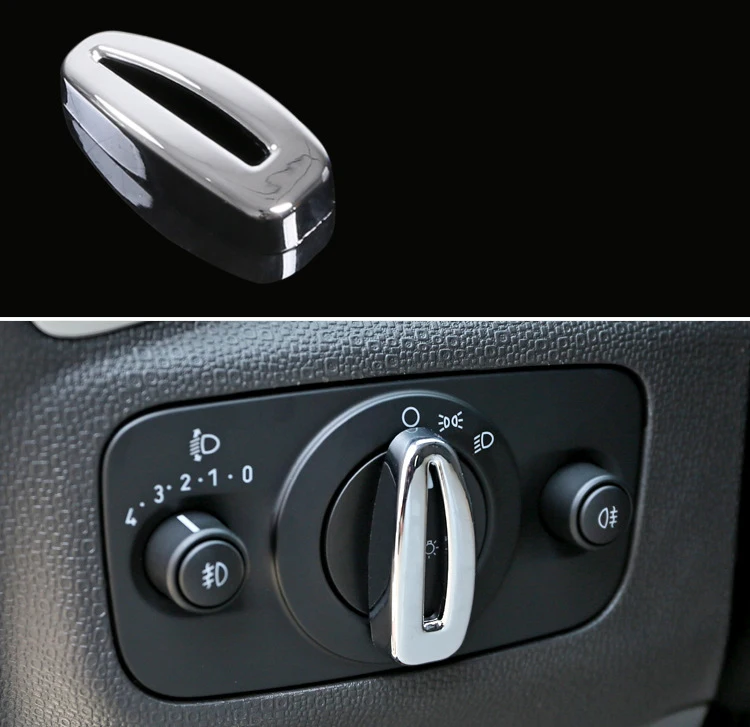

1pc abs For Ford Ecosport New Carnival Headlight switch Rotation Button cover sticker Decorative ring