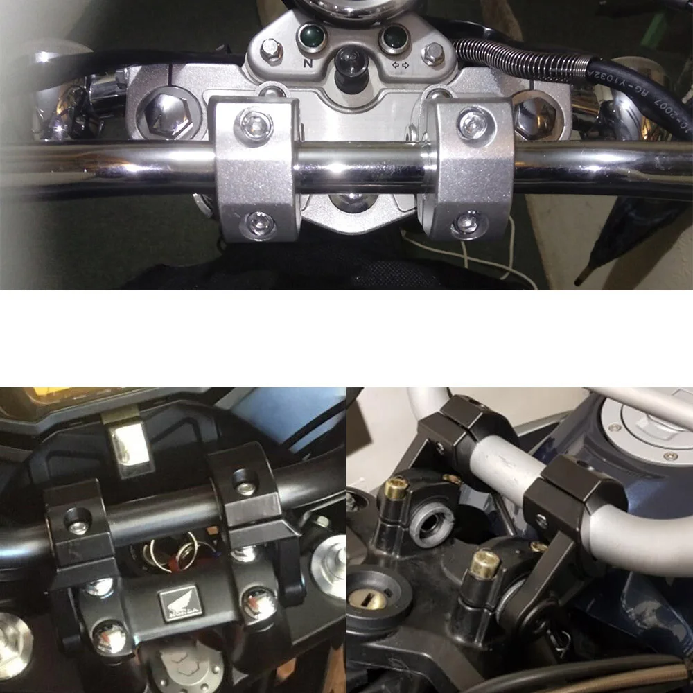 Мотоциклетные зажимы с поднятыми ручками для руля, стояки для Yamaha R1 R3 R6 для Suzuki GSXR 22 мм 28 мм, руль