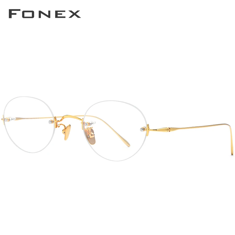 FONEX Мужские и женские очки без оправы B титановые по рецепту для близорукости