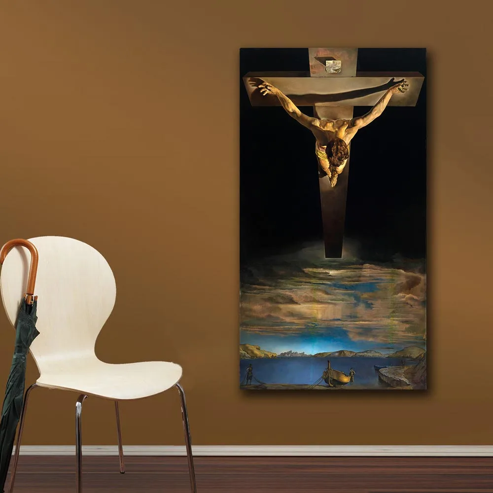 

Salvador-dali-christ-of-saint-john-of-the-cross wall art For Living Room Home Decoration Oil Painting On Canvas Wall Painting