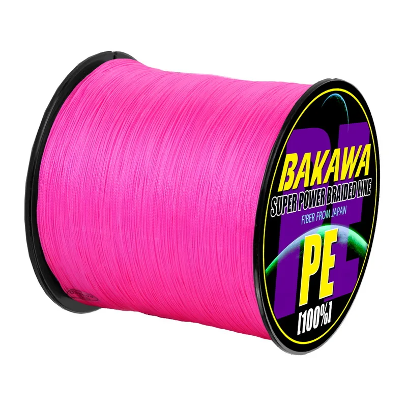 4 Braid PINK 300M BAKAWA 300 м 4 нити супер сильные PE плетеные лески многофиламентные лески для ловли карпа трос шнур Pesca Peche 10LB - Цвет: 4 Braid PINK 300M