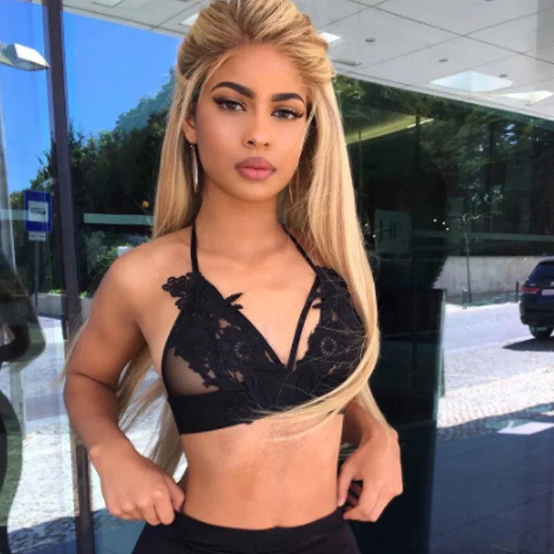 Сексуальная женщина полые Браллет бюстгальтер случайные дышащая кружева цветок