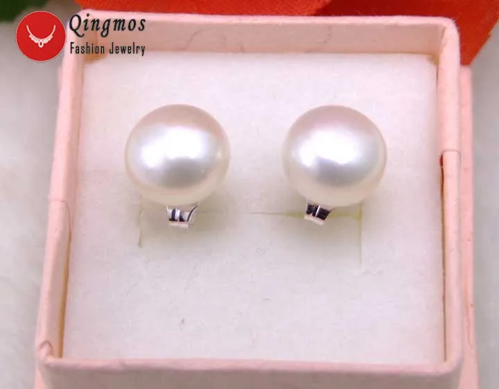 Женские серьги гвоздики из серебра 7 8 мм с пресноводным жемчугом|freshwater pearl