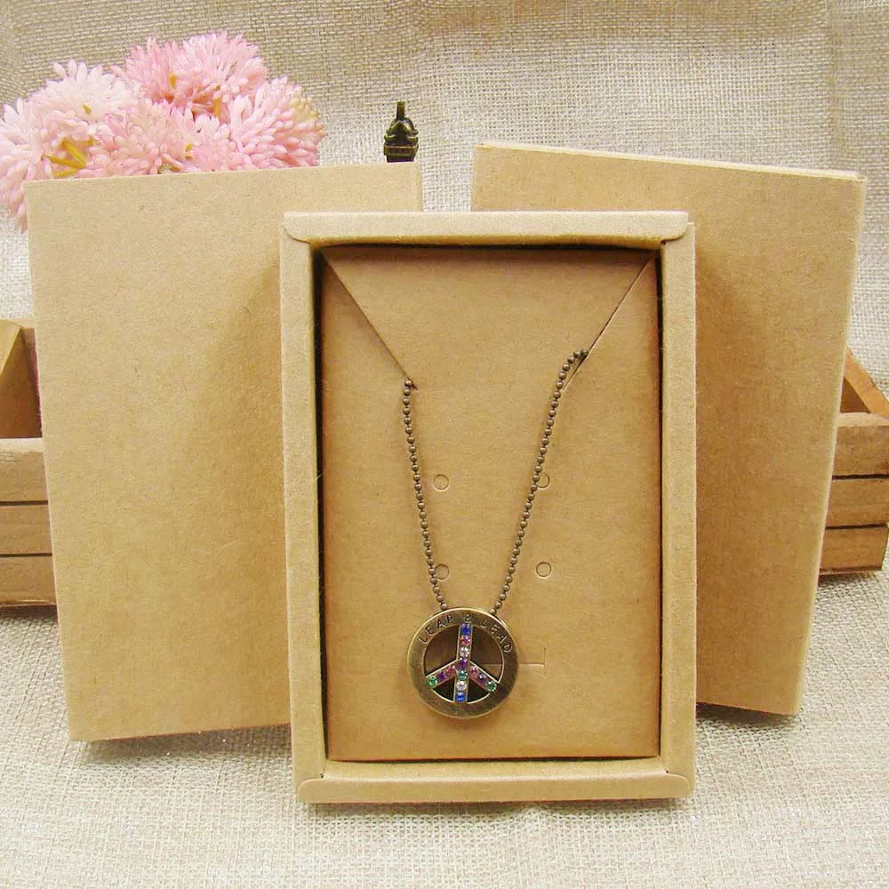 Коробка для ювелирных изделий из крафт-бумаги размером 4 5*3 15*1 0 дюйма 48 шт. коробка