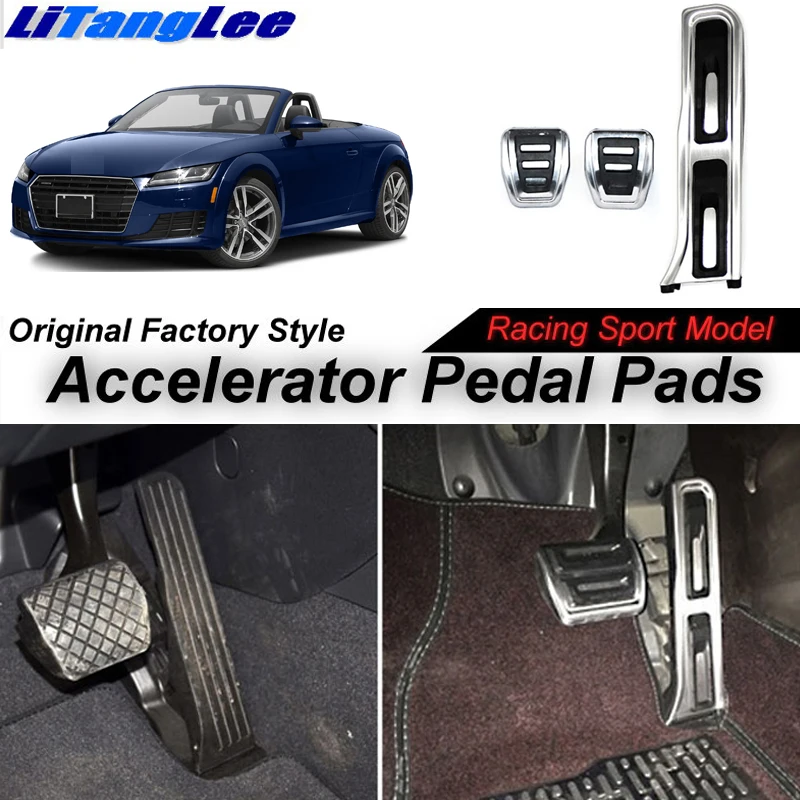 LitangLee педаль управления подачей топлива автомобиля Накладка для Audi TT RS TTS 8J 2006 ~ 2014