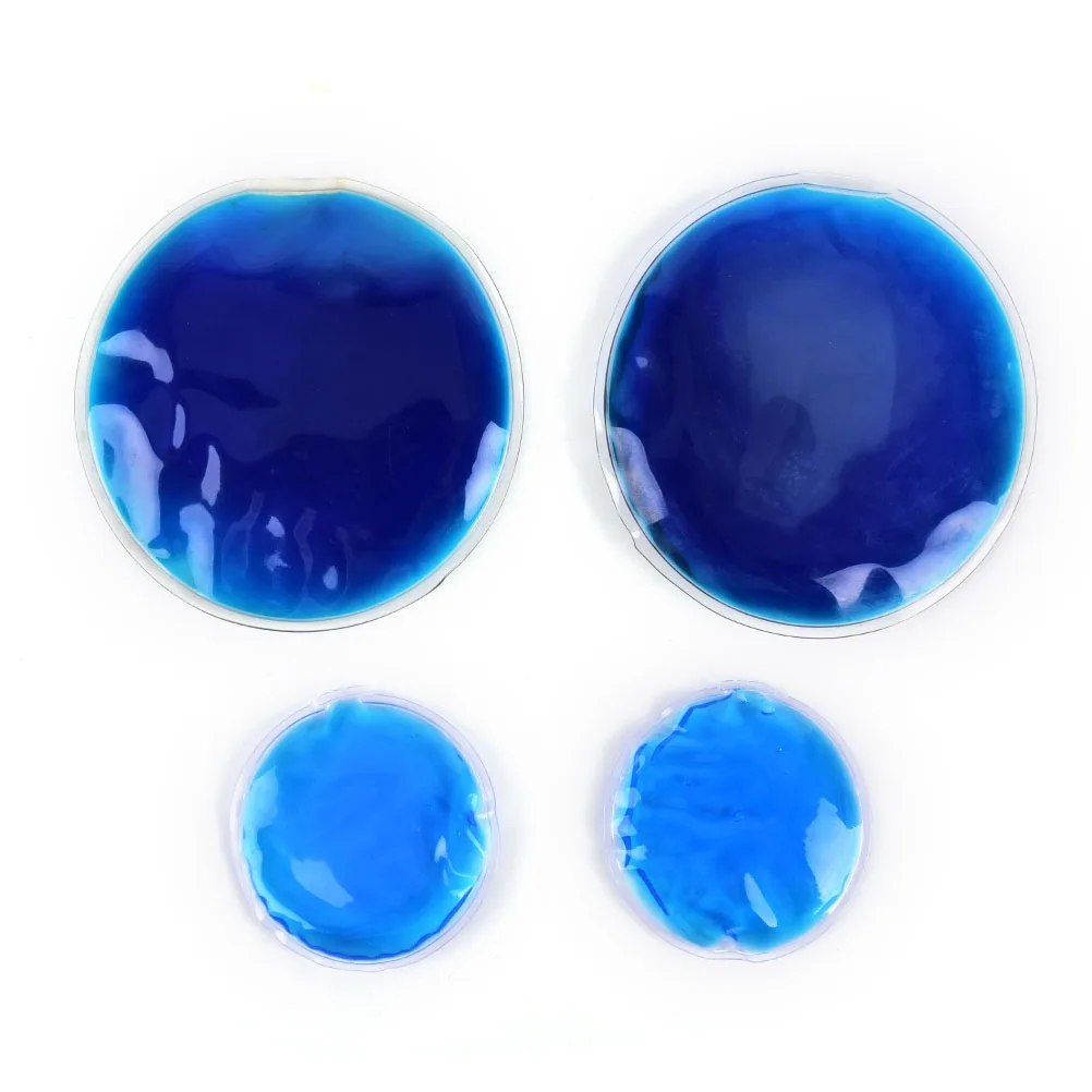 

Dia 7cm Round Shape Reusable Ice Cold Hot Gel Pack Therapy Microwaveable Heat Pain Relief