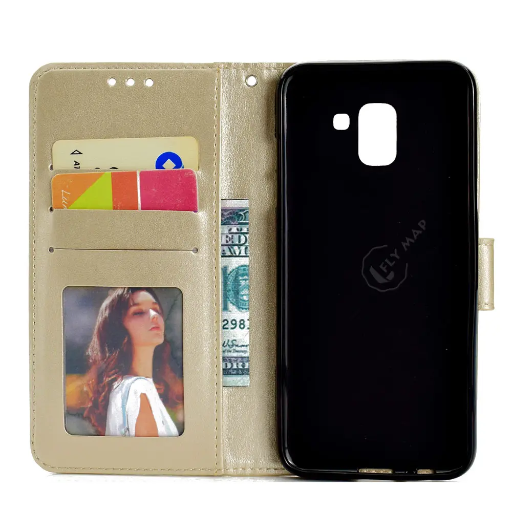 Флип чехол для Samsung Galaxy J6 2018 SM J600 J600FN J600F/DS кожаный телефона J 6 чехол|Чехлы-книжки| |
