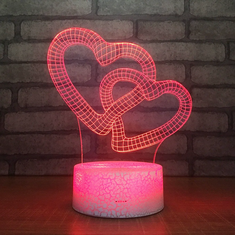 Креативная Настольная лампа с акриловой пластиной семь цветов рождественские