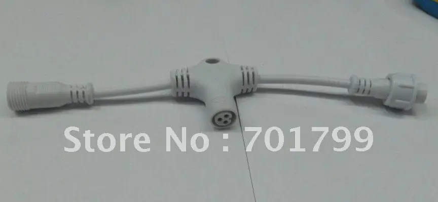 3 ядерный водостойкий разветвитель типа T белый цвет диаметр подключения штекера