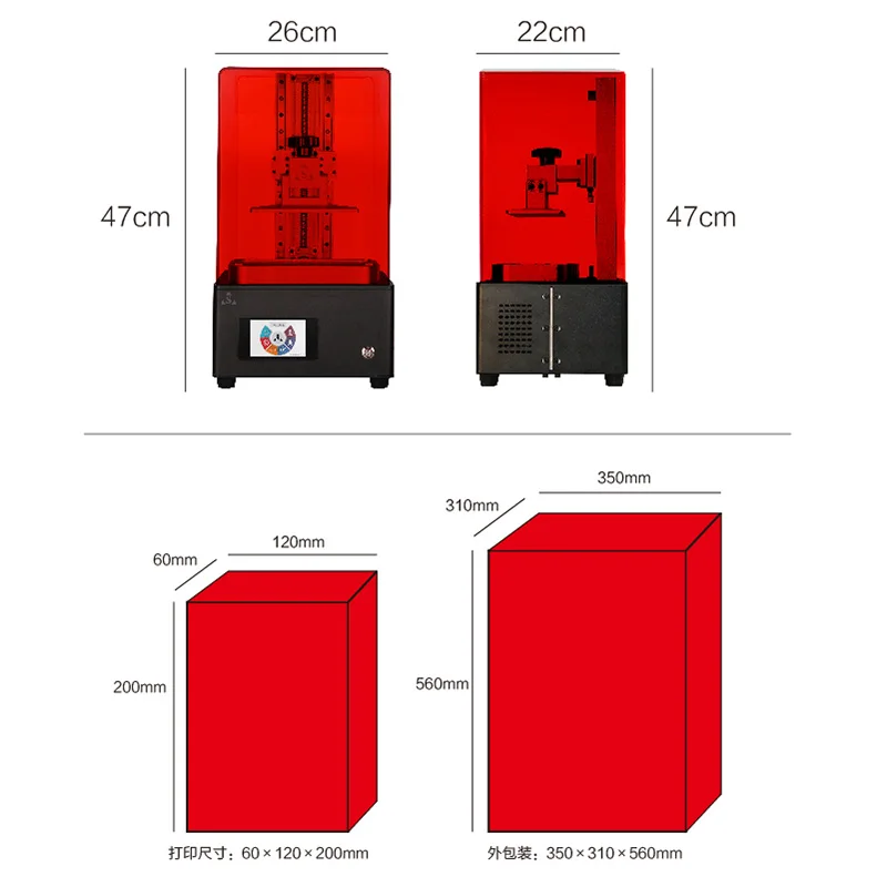 X-CUBE жидкокристаллический полимерный SLA 3d принтер X-CUBE-M 8,9 дюймов 2K с сенсорным экраном