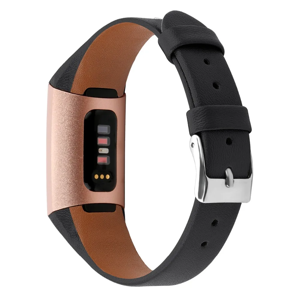 Ремешок COMLYO из натуральной кожи для Fitbit Charge 3 сменный Браслет смарт часов