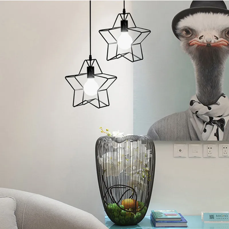 Индивидуальный креативный винтажный подвесной светильник в виде звезды E27