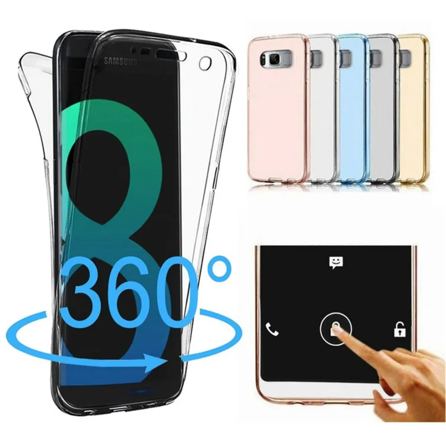 For Samsung Galaxy A5 A6 A8 Plus 2018 Case A3 A7 2017 2016 S6 S7 Edge S8 S9 360 TPU Protective Cover Cases |