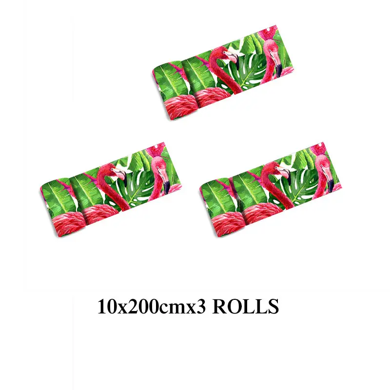 3rolls YOUMAN, фламинго, 3D наклейка, обои, границы, водонепроницаемые, самоклеющиеся, линии талии, стены, границы, наклейка для кухни, ванной комнаты, Декор - Цвет: 3rolls
