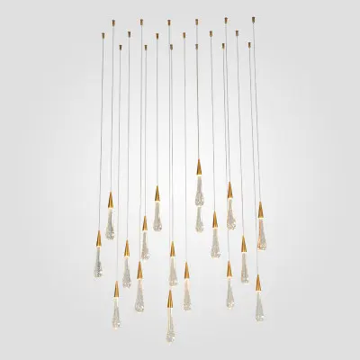 Светодиодный подвесной светильник в виде капли воды минималистический