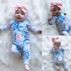 Модный цветочный комбинезон для новорожденных девочек комбинезон наряд комплект одежды