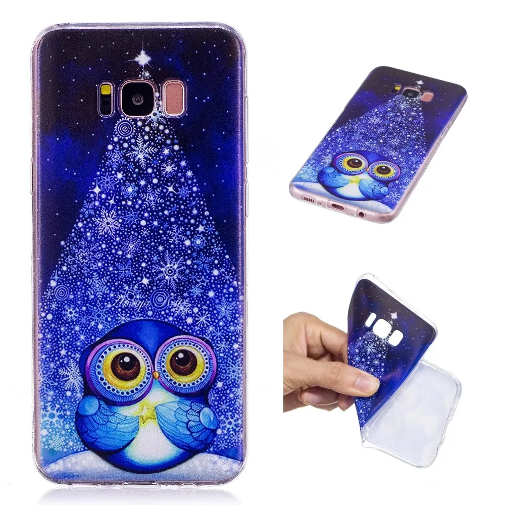 HOTSWEI For Samsung S7 S6 edge S5 Case SAMSUNG Galaxy S8 / Plus Cute Owl Animal Soft TPU Silicone Protective Cover Fundas |