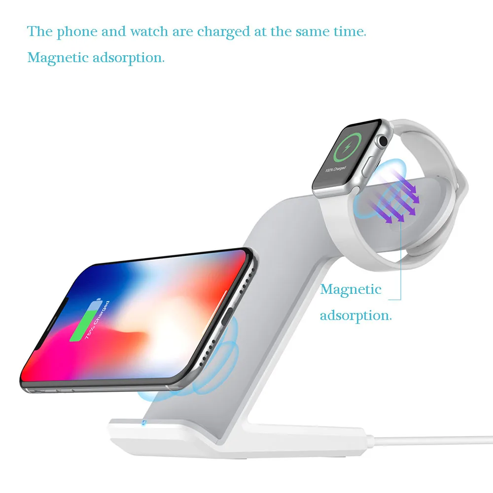 Qi Беспроводное зарядное устройство для Apple Watch 4 зарядное устройство type-C для Iwatch 2 3 QI быстрое зарядное устройство зарядного устройства для Iphone Прямая