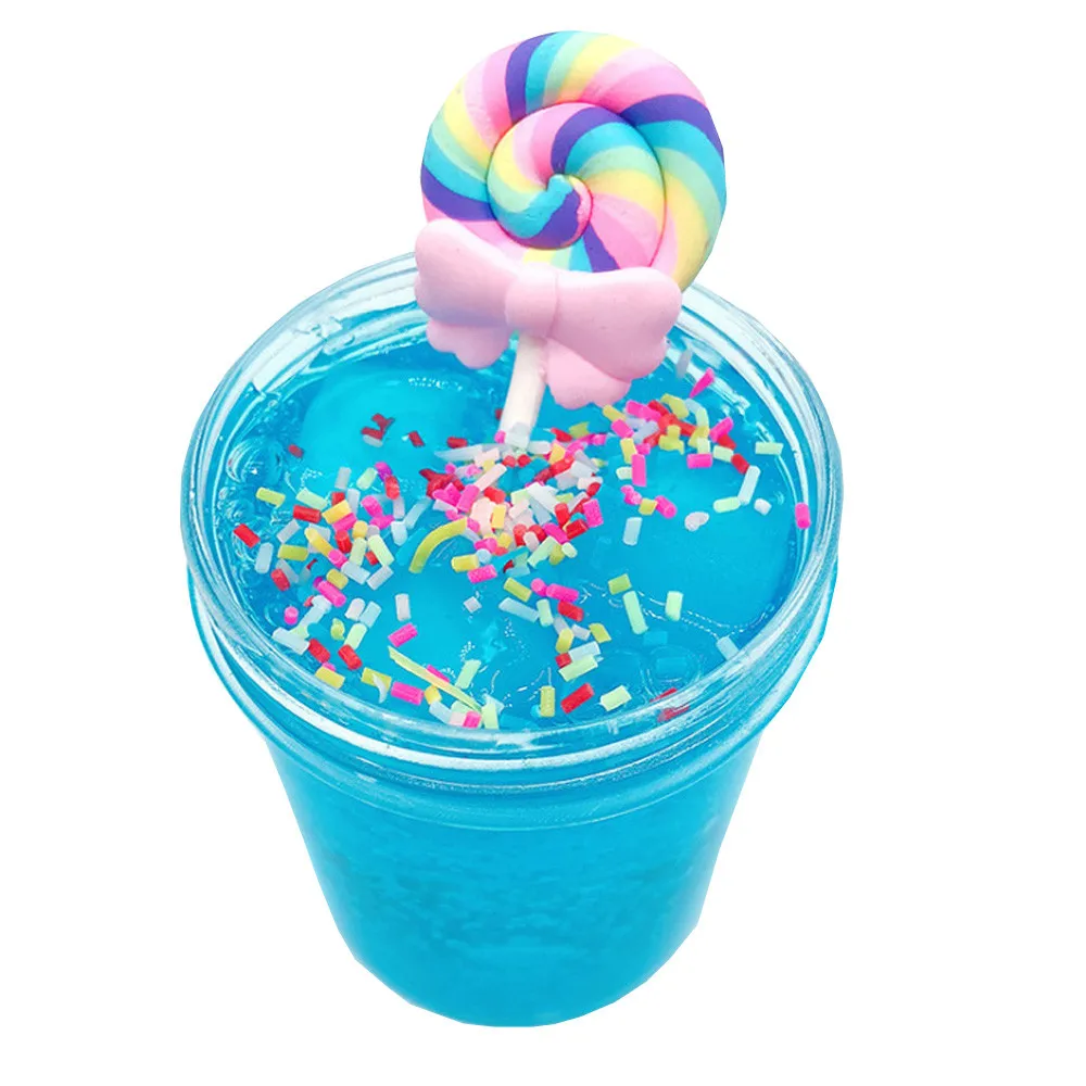 Леденец красочные грязи смешивания облако DIY ясно слизи игрушечные лошадки