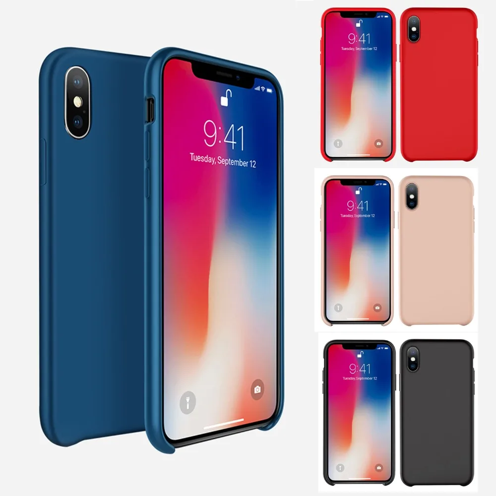Простой Противоударный чехол для телефона ярких цветов iphone 7 8 X деловая Матовая