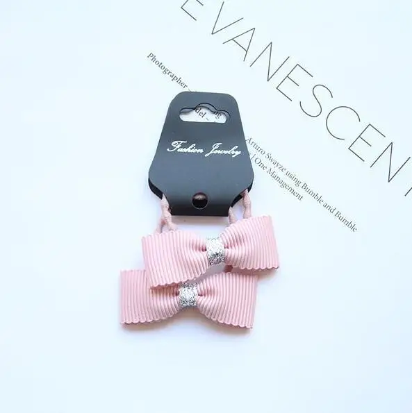Hair Bands NO.10 Комплект из 2 предметов, милый крошечный тканевый бант для волос, заколки для волос, заколки для маленьких девочек HC101 - Цвет: Hair Bands NO.10