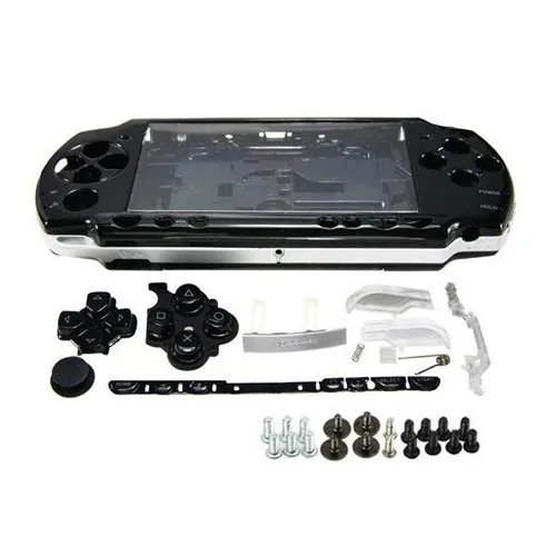 Черный чехол с лицевой панелью для Sony PSP 2000 | Электроника