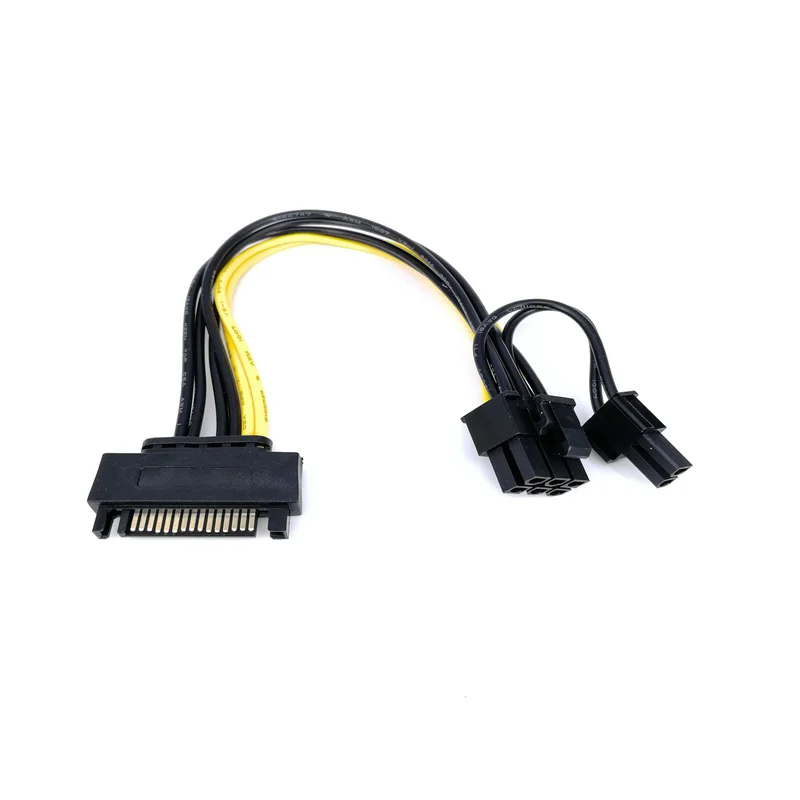 1/2/4/6/8/10pcs 15Pin SATA Male to 8pin PCI-E Female Video Card Power Supply Adapter Cable SGA998 | Компьютеры и офис