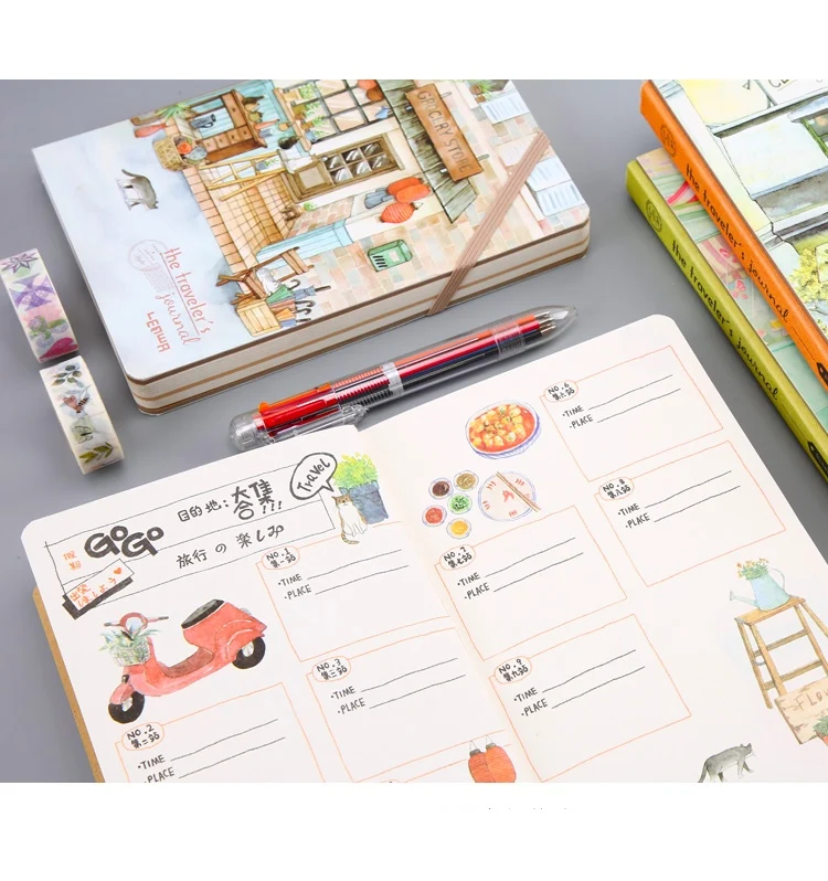Kawaii A5 Тетрадь Записная Книга в твёрдом переплете дневник планировщик стационарный детская путешественника планировщик журнал школьников Подарочная записная книжка