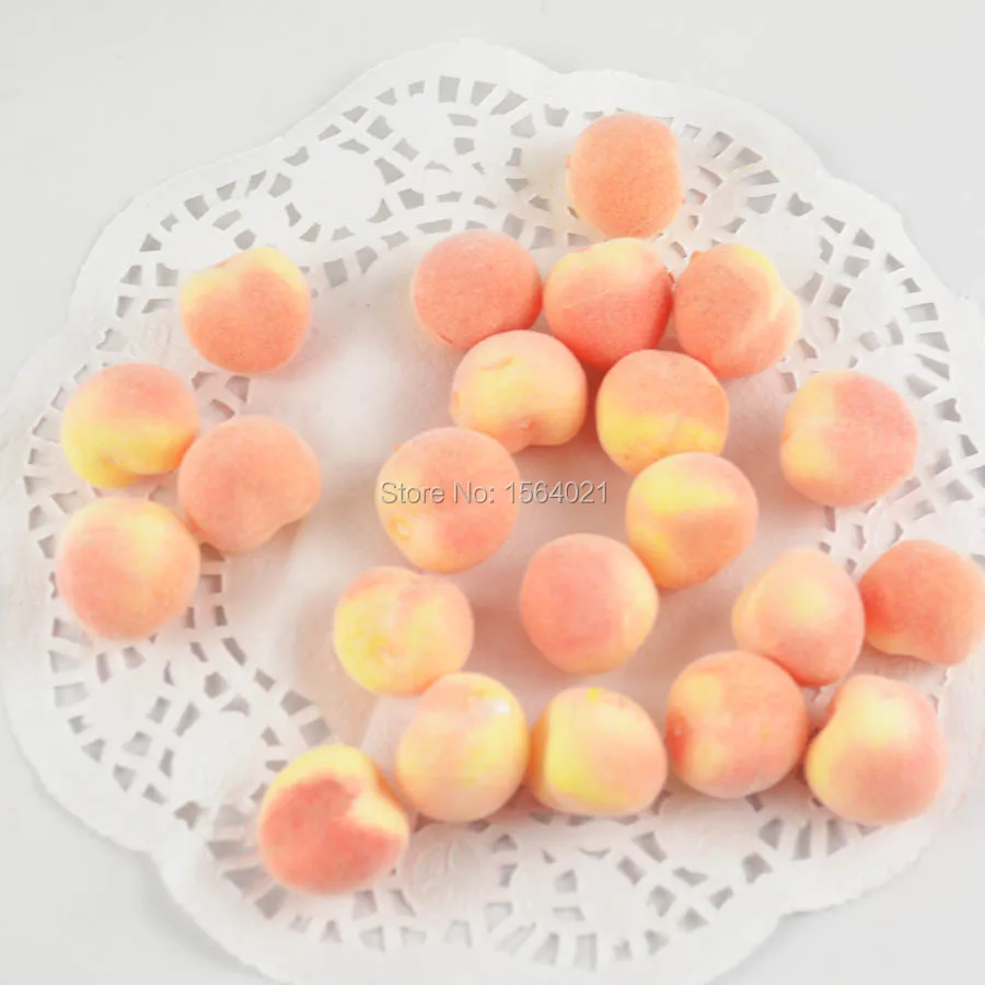 

18*15mm mini Foam Artificial Fruits Small wild peach for Home decorations 40pcs/lot