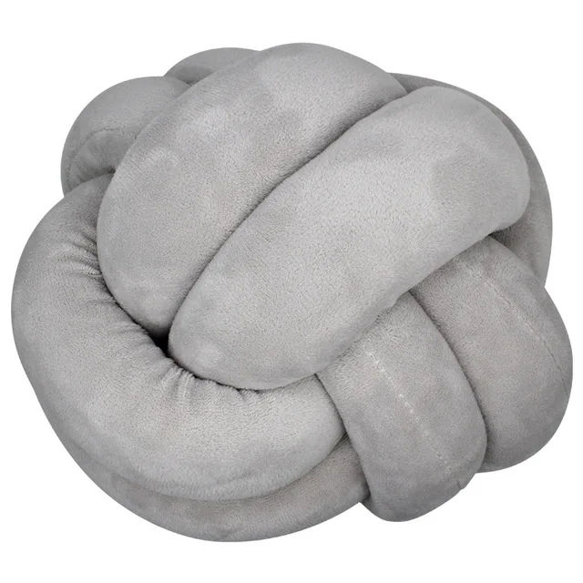 Grey ball cushion 200 см длина Детская кровать бампер чистый цвет плетение плюшевый ребенок защита для кроватки для новорожденных украшения детской комнаты - Цвет: Grey ball cushion