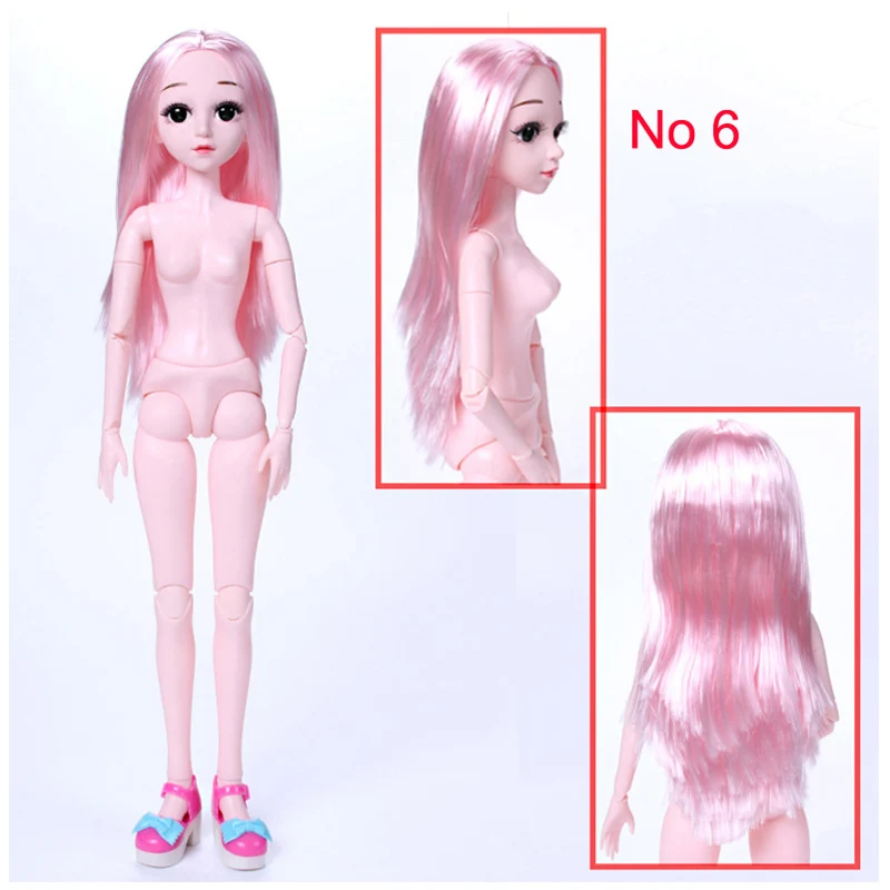 1/3 BJD женская кукла Гибкая обнаженная модель тела с красивой 3D макияж глаз головы