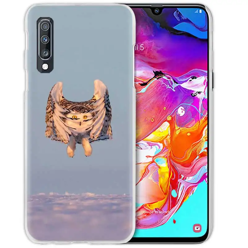 08 Животное чехол для samsung Galaxy A50 A70 A20e A40 A30 A20 A10 A8 A6 плюс A9 A7 жесткий прозрачный чехол для телефона чехол с камуфляжным принтом совы - Цвет: 08