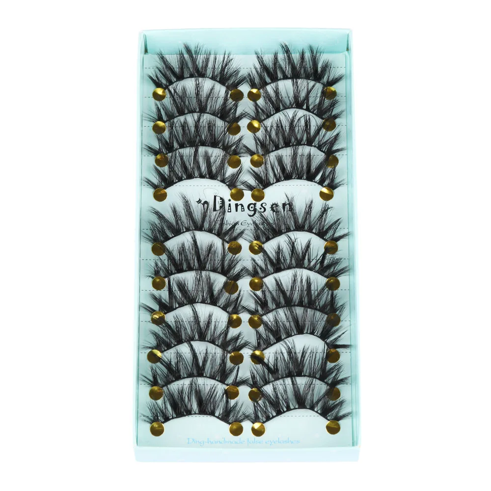 Style 11 10 пар 3D Мягкие Накладные ресницы из искусственной норки толстые длинные пушистые натуральные накладные ресницы для макияжа накладные ресницы ручной работы - Цвет: Style 11
