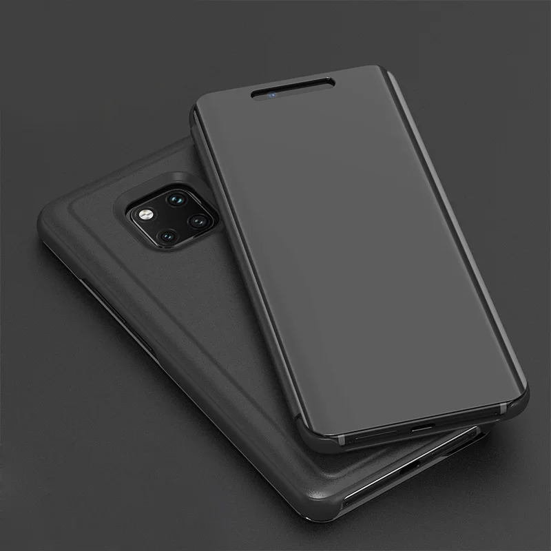Rheinruby Роскошные Покрытие Mirror флип чехол для huawei Коврики 20 Pro P20 Nova 3I полное