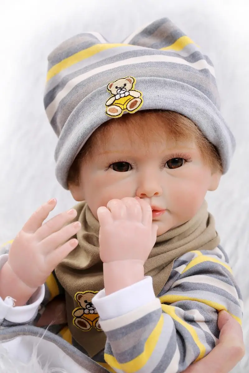 Преследовать 22 дюймов милый bebe Кукла реборн ткань Средства ухода за кожей
