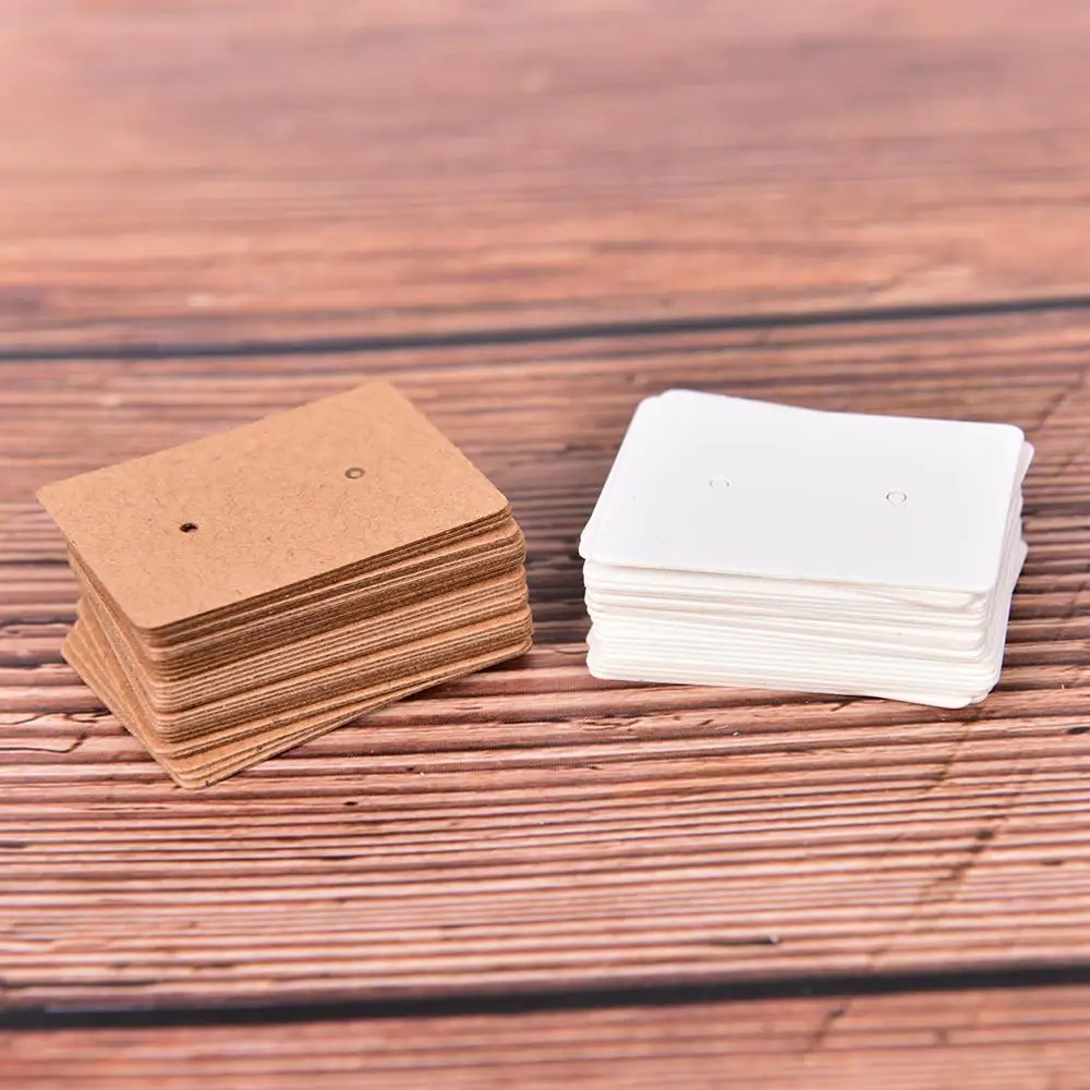 100 шт карты-стойки для ювелирных изделий сияющая бумага висячие CardsEar шпильки Висячие Держатель Дисплея маркировка одежды цены бирки