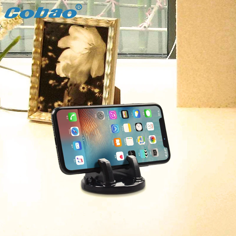 Держатель для телефона в автомобиль Cobao для iPhone X 8 7 6 Plus на крепление на приборную панель или рабочий стол со вращением на 360 градусов Samsung S9 S8.