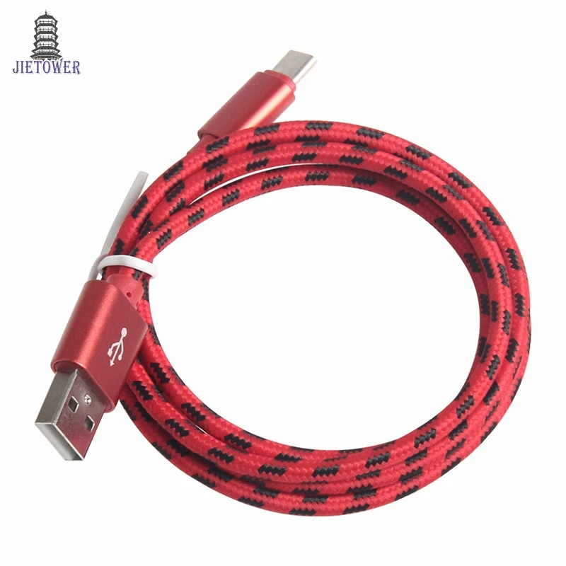 1 м 2 3 Плетеный Micro type C 8Pin USB-кабель для зарядки тканевый кабель синхронизации
