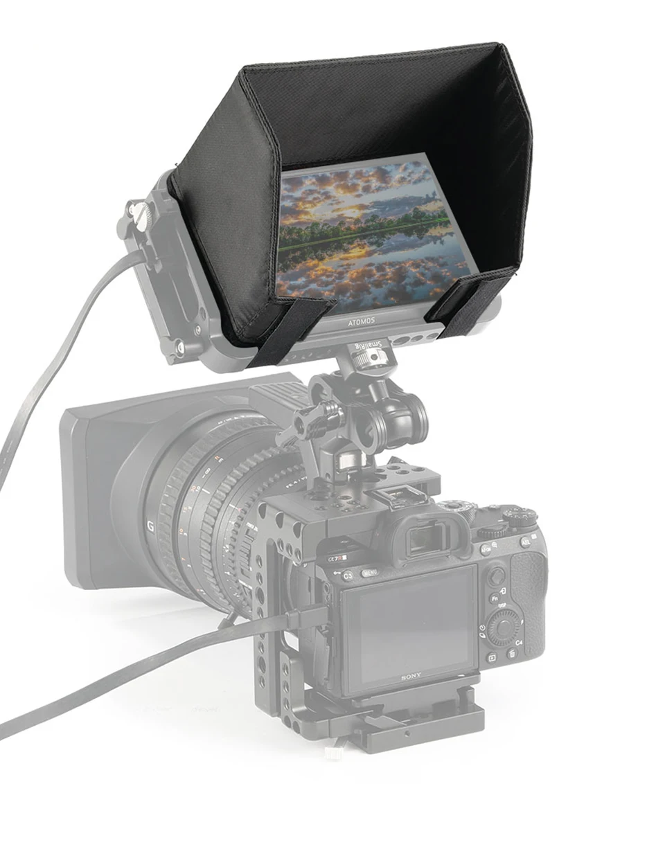 SmallRig DSLR камера с монитором от солнца для Atomos Ninja V нейлон легко брать и снимать 2269